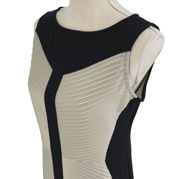 Dressbarn Collection Womens Sleeveless Pullover Two Tone Party Career Dress 8 - Picture 6 of 10